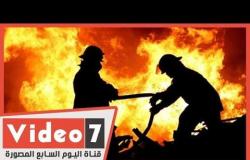 المشاهد الأولى من السيطرة على حريق ماسور غاز حلمية الزيتون