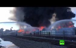 حريق هائل يلتهم مصنعا في كاليفورنيا