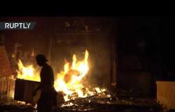 المحتجون يحرقون مقرا للشرطة الأمريكية في مينيابوليس