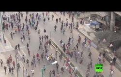 مشاهد من احتجاجات واسعة في عاصمة إثيوبيا أديس أبابا بعد مقتل مغن شهير