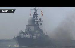 بروفة العرض البحري الكبير استعدادا ليوم الأسطول الروسي