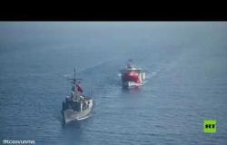 شاهد.. سفينة التنقيب التركية تتحرك في شرق المتوسط برفقة وحدات عسكرية