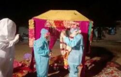 فيديو أغرب زفاف.. العروس مريضة كورونا والعريس "مصمم"