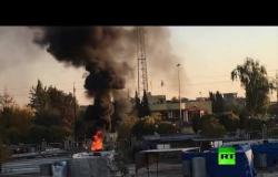 محتجون يضرمون النار في مكاتب أحزاب بالسليمانية