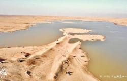 شاهد من الجو.. لقطات ساحرة لـ"فيضة القلت" تروي قصة بحيرة الصحراء!