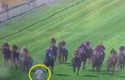 فيديو مروّع لرجل في مواجهة خيول السباق.. شاهد ما حدث
