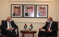فلسطين والاردن يبحثان نتائج اجتماع الجامعة العربية حول القضية الفلسطينية
