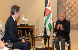 بلينكن مغردا: أثنيت على قيادة الأردن بدعم السلام