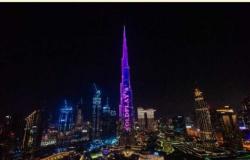 أنغامي تحتفل بطرح Higher Power على برج خليفة