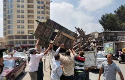 حمله موسعه لرفع الإشغالات بمدينة كفر الشيخ (صور)