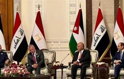 السيسي يشارك في قمة رباعية بحضور ملك الأردن وقادة العراق