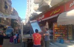 ضبط بناء مخالف و50 شيشة خلال حملات في الهرم وشمال الجيزة