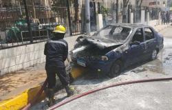 إخماد حريق شب بسيارة بشارع الأهرام وآخر بأرض فضاء ببولاق (صور)