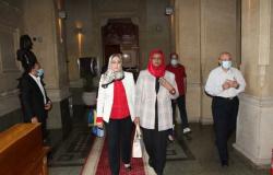 وزيرة الثقافة الليبية تزور دار الكتب المصرية بباب الخلق
