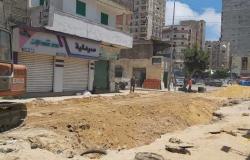 إصلاح خط الطرد الرئيسي للصرف الصحى بمحطة 5 بـ«منتزة الإسكندرية» (صور)