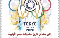 طابع بريد تذكاري بمناسبة مشاركة مصر في دورة الالعاب الأولمبية «طوكيو٢٠٢٠»