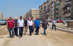 محافظ بورسعيد يتابع أعمال إنشاء طريق جديد بحي الضواحي