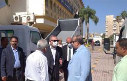 محافظ كفر الشيخ يتفقد الدفعة الثانية من سيارات نقل القمامة