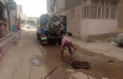 رئيس مدينة دسوق يأمر بتطهير بيارة الصرف الصحي