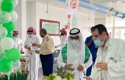 "مستشفى ظلم" يحتفل باليوم الوطني 91 ومبناه يتزين باللون الأخضر