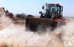 إزالة 19 حالة تعدٍ بحي جنوب مدينة أسوان بمساحة 33 ألف متر