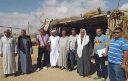 لجنة من مركز بحوث الصحراء تتفقد قري مركز الحسنة بوسط سيناء