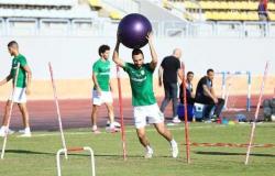 معين الشعبانى يكثف التدريبات البدنية للاعبي المصري