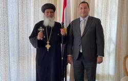 لتوطيد العلاقات الأفريقية.. الأسقف العام للكنيسة يلتقي سفير مصر الجديد في ناميبيا