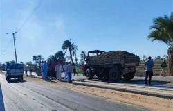 مصرع «مجند» وإصابة 9 أشخاص بينهم 3 رضع توأم في حادث انقلاب سيارة في المنيا