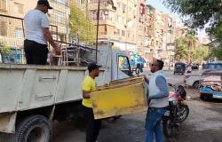 الجيزة: إزالة مخالفات الفراغ السياحي في العمرانية وتعديات شارع النيل بالبدرشين (صور)