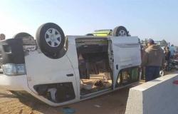 إصابة 11 شخصا في حادث تصادم على «صحراوي أسوان»