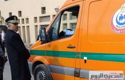 إصابة 6 أشخاص في حادث انقلاب سيارة ميكروباص بترعة ببني سويف