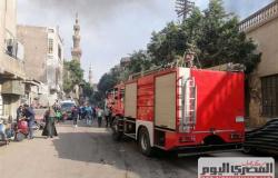 حريق هائل في مخزن خردة بالسيدة زينب .. والدفع بـ10 سيارات إطفاء