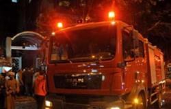 تفحم أتوبيس و4 سيارات في حريق جراج أرض اللواء