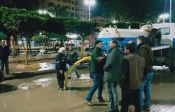 رئيس مدينة دسوق يتابع جهود شفط تراكمات مياه الأمطار