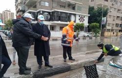 محافظ القاهرة يتابع جهود شفط مياه الأمطار من الشوارع