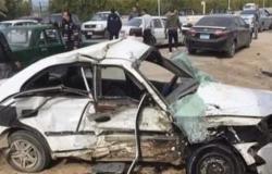 إصابة 3 أشخاص في تصادم سيارتين وسط سيناء