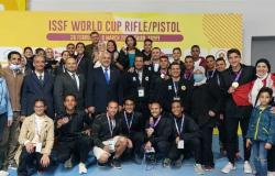 الحضارة المصرية تُبهر رئيس الاتحاد الدولي ووفود بطولة كأس العالم للرماية