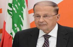 الرئيس اللبناني يطالب بمساعدة دولية لمواجهة أعباء النزوح السوري
