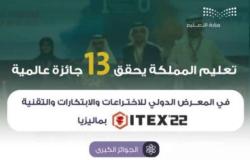 تعليم المملكة يحقق 13 جائزة عالمية في ITEX 2022