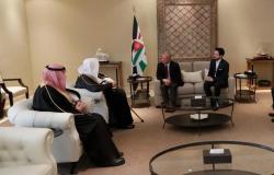 ملك الأردن يستقبل رئيس مجلس الشورى