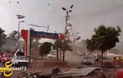 بالفيديو عاجل إعصار في محافظة دمياط يقتلع كل شئ يقابله
