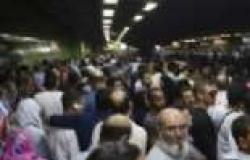 تكدس شديد بمحطة "كوتسيكا" بعد تعطل مترو "حلوان - المرج" لمدة ربع ساعة