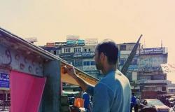 بالصور.. شباب يدشنون حملة "جيل يبنى مصر " بكفر الدوار لتجميل الشوارع