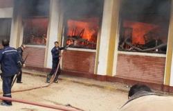 اندلاع حريق فى مدرسة الصنايع بديرب نجم.. وفزع الطلاب بلجان الامتحانات