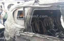 صورة لمصحف محترق داخل سيارة النائب العام عقب استهدافه
