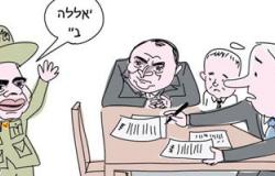 نتنياهو يترجى السيسى لتوقيع صفقة شراء غاز طبيعى فى كاريكاتير إسرائيلى