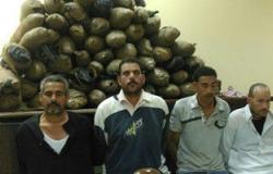 القبض على 4 عاطلين بحوزتهم 120 كيلو بانجو فى فايد بالإسماعيلية