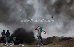 بالصور.. استشهاد فلسطينى برصاص الاحتلال الإسرائيلى خلال صدامات فى قطاع غزة