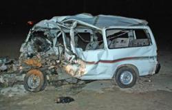مصرع شخص وإصابة 12 آخرين فى حادث تصادم على طريق أسوان-القاهرة الزراعى